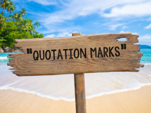 quotation marks