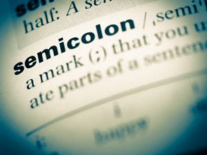 How to use a semicolon