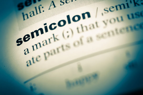 How to use a semicolon